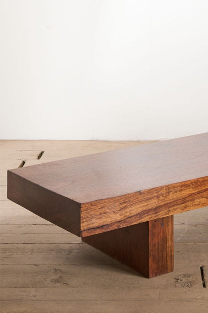 Mid century Solid teak slab coffee table