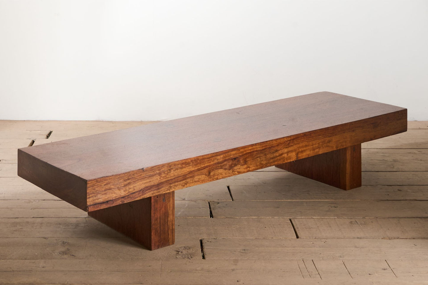 Mid century Solid teak slab coffee table