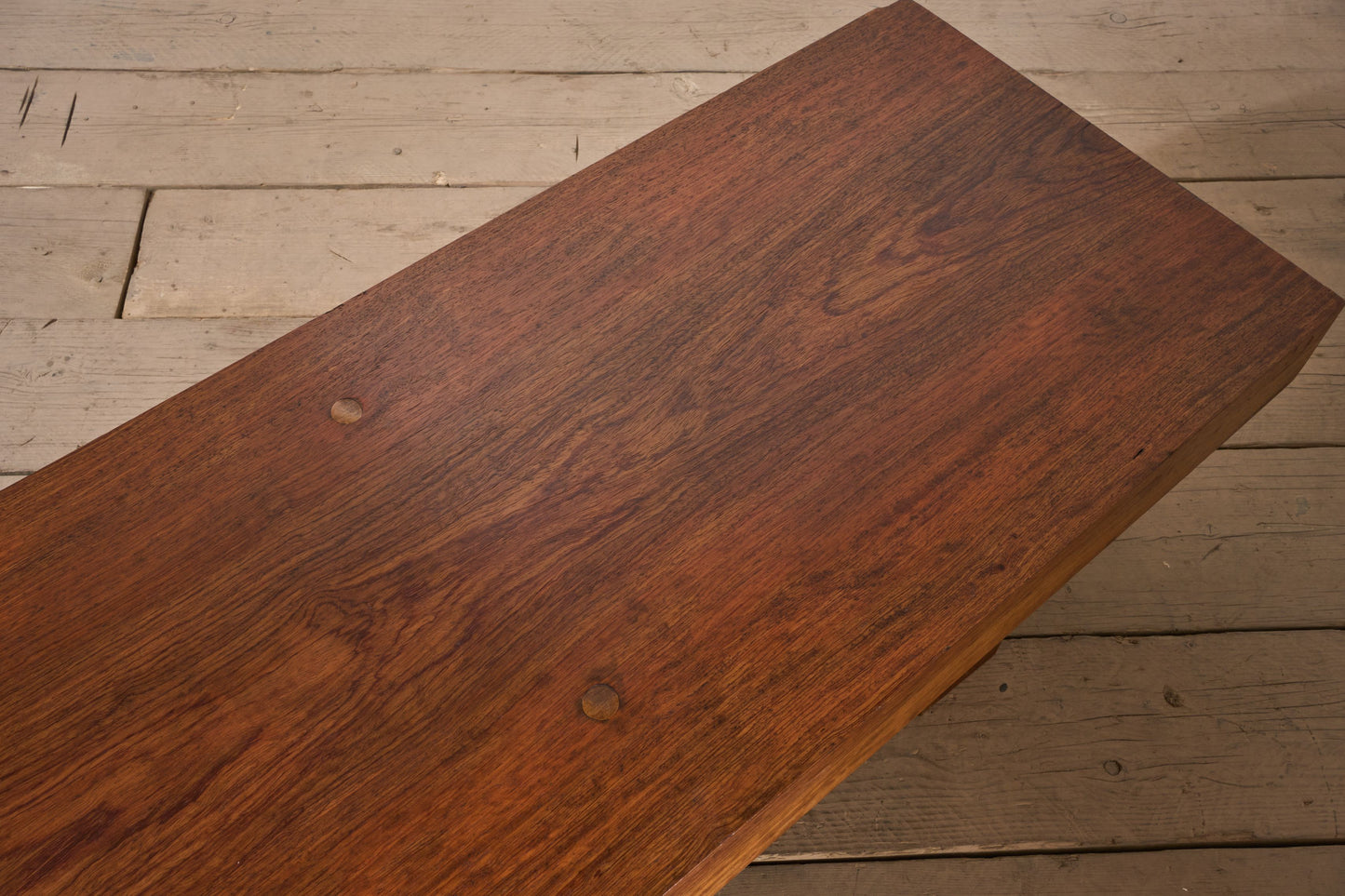 Mid century Solid teak slab coffee table
