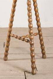 Mid century French bobbin turned tall stool