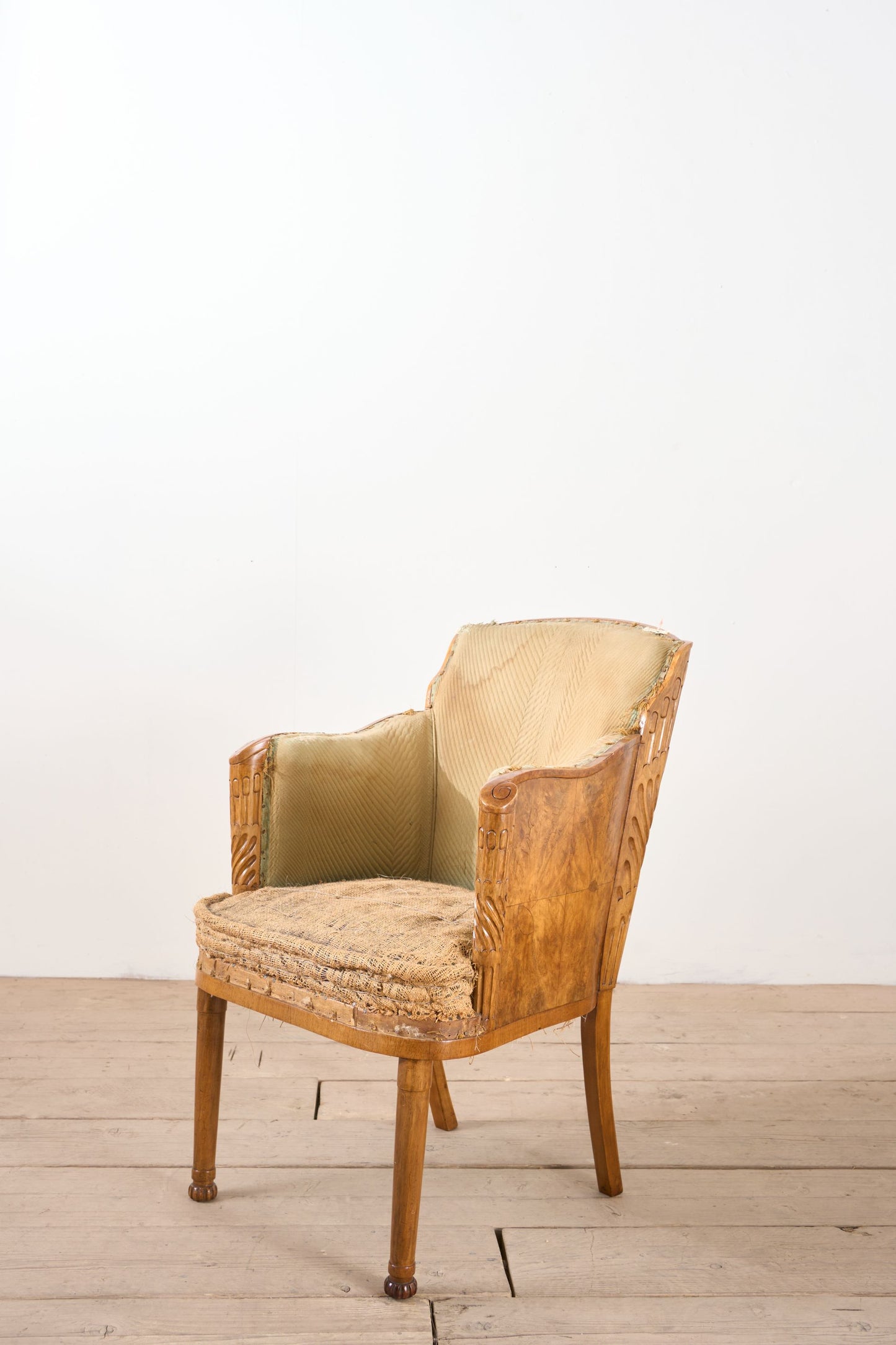 Art Deco walnut desk chair