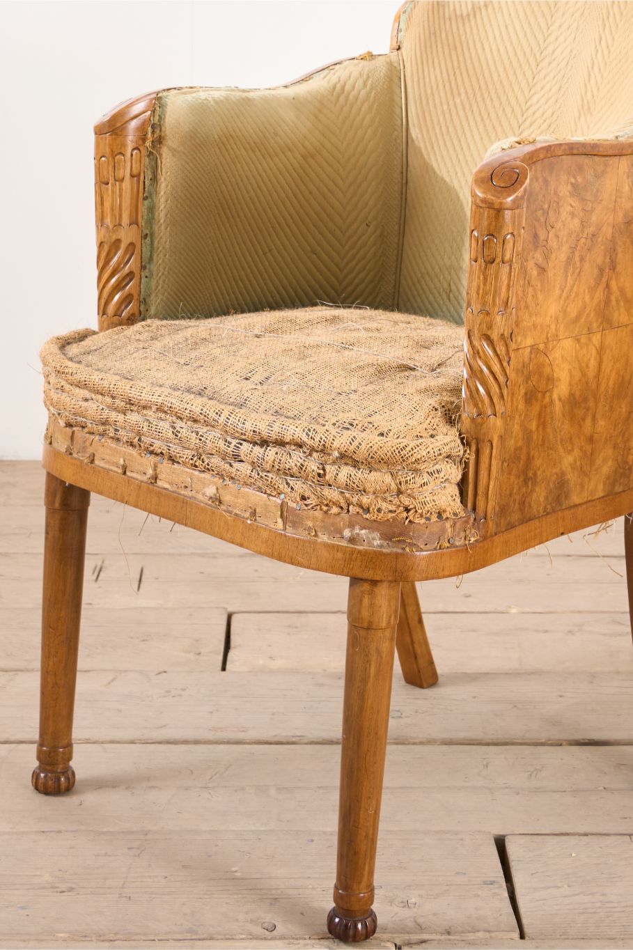 Art Deco walnut desk chair