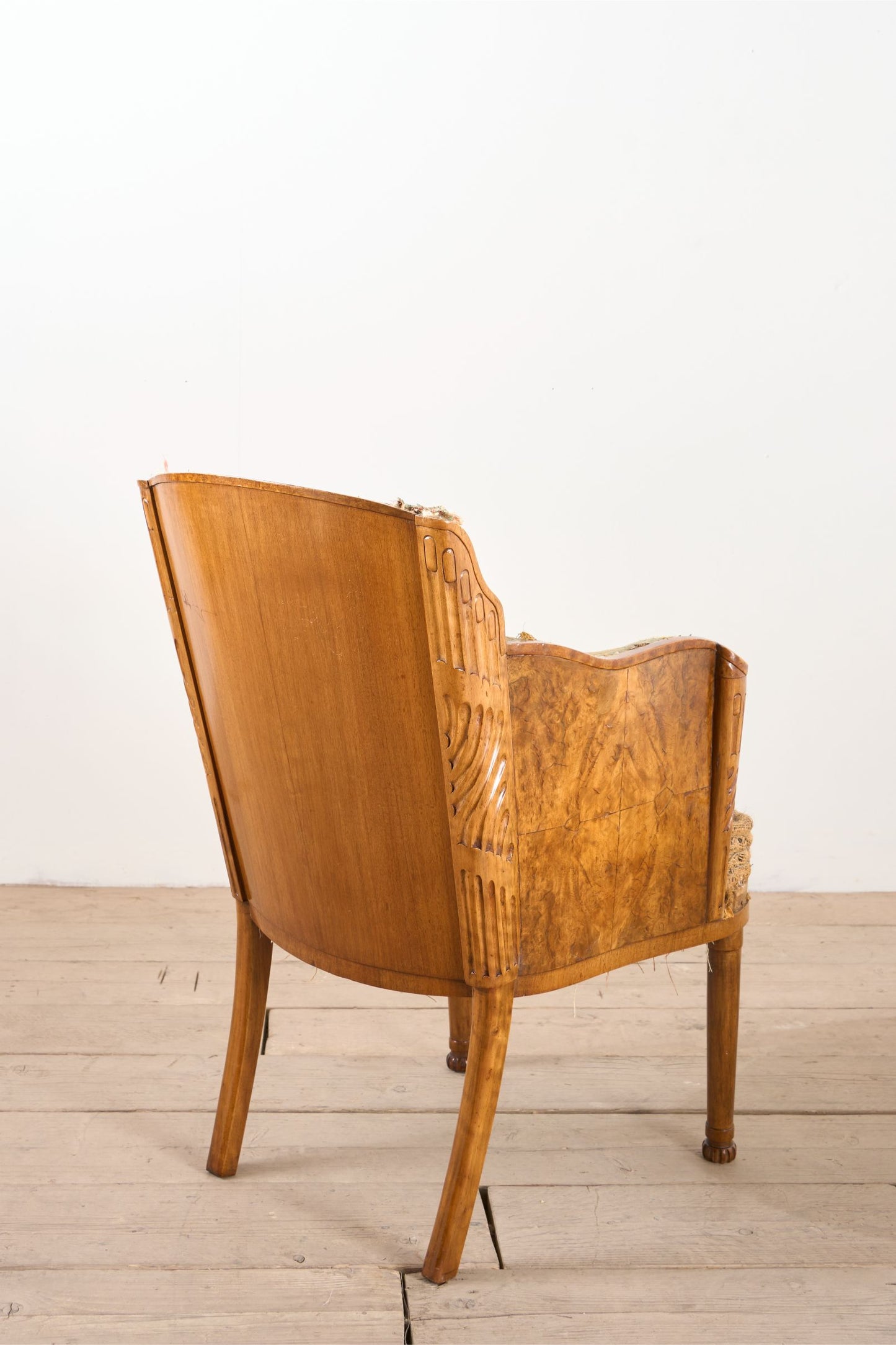 Art Deco walnut desk chair