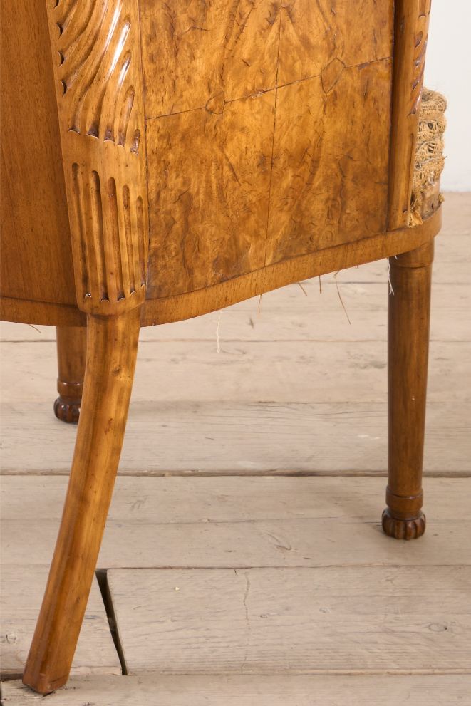 Art Deco walnut desk chair