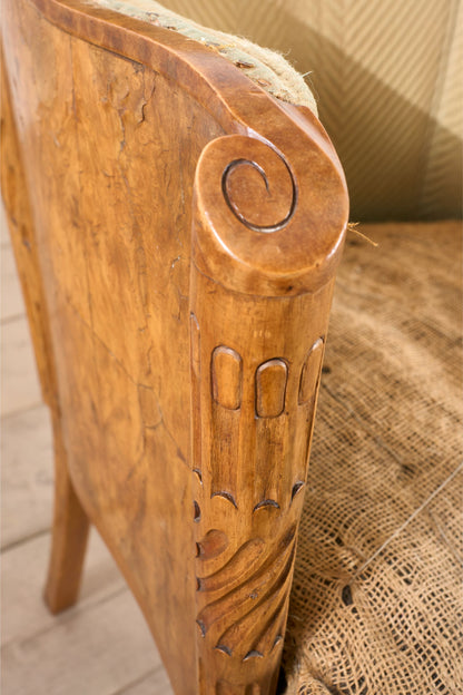 Art Deco walnut desk chair