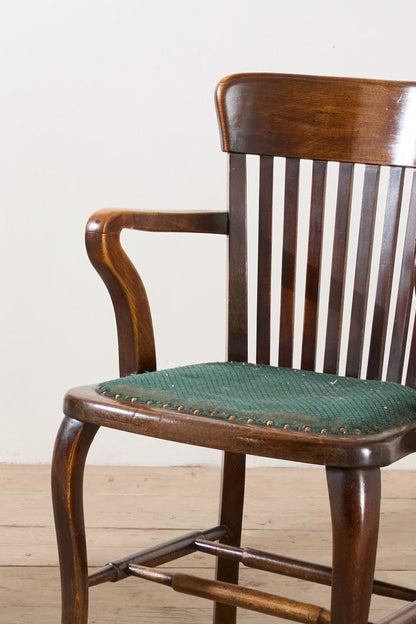 Pair of c.1920 oak desk chairs