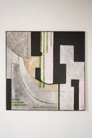 Large modern abstract painting on board by Sylvia Ortega - 002 - TallBoy Interiors