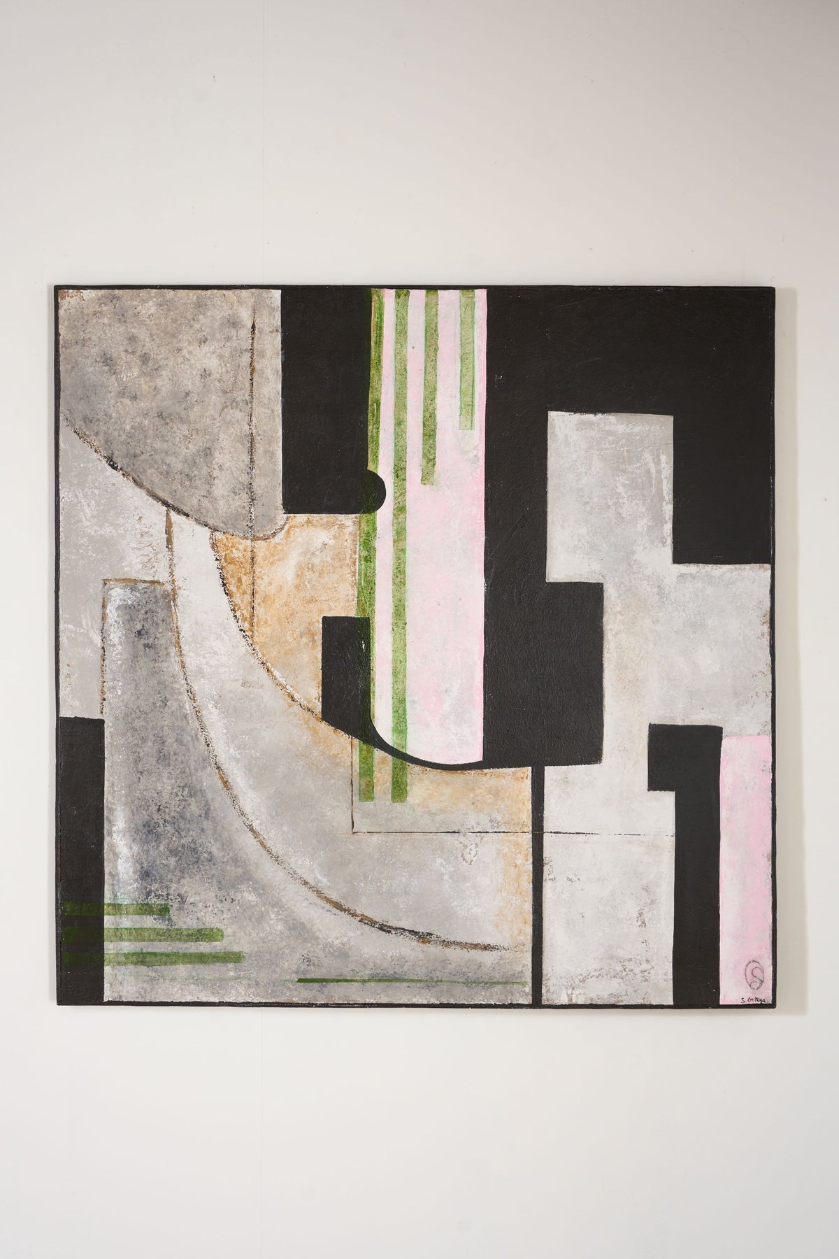 Large modern abstract painting on board by Sylvia Ortega - 002 - TallBoy Interiors