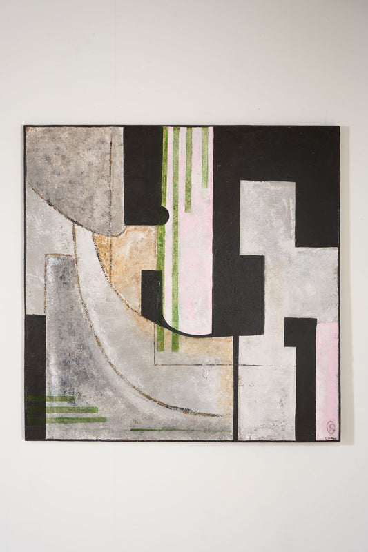 Large modern abstract painting on board by Sylvia Ortega - 002
