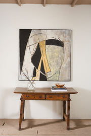 Large modern abstract painting on board by Sylvia Ortega - 001 - TallBoy Interiors