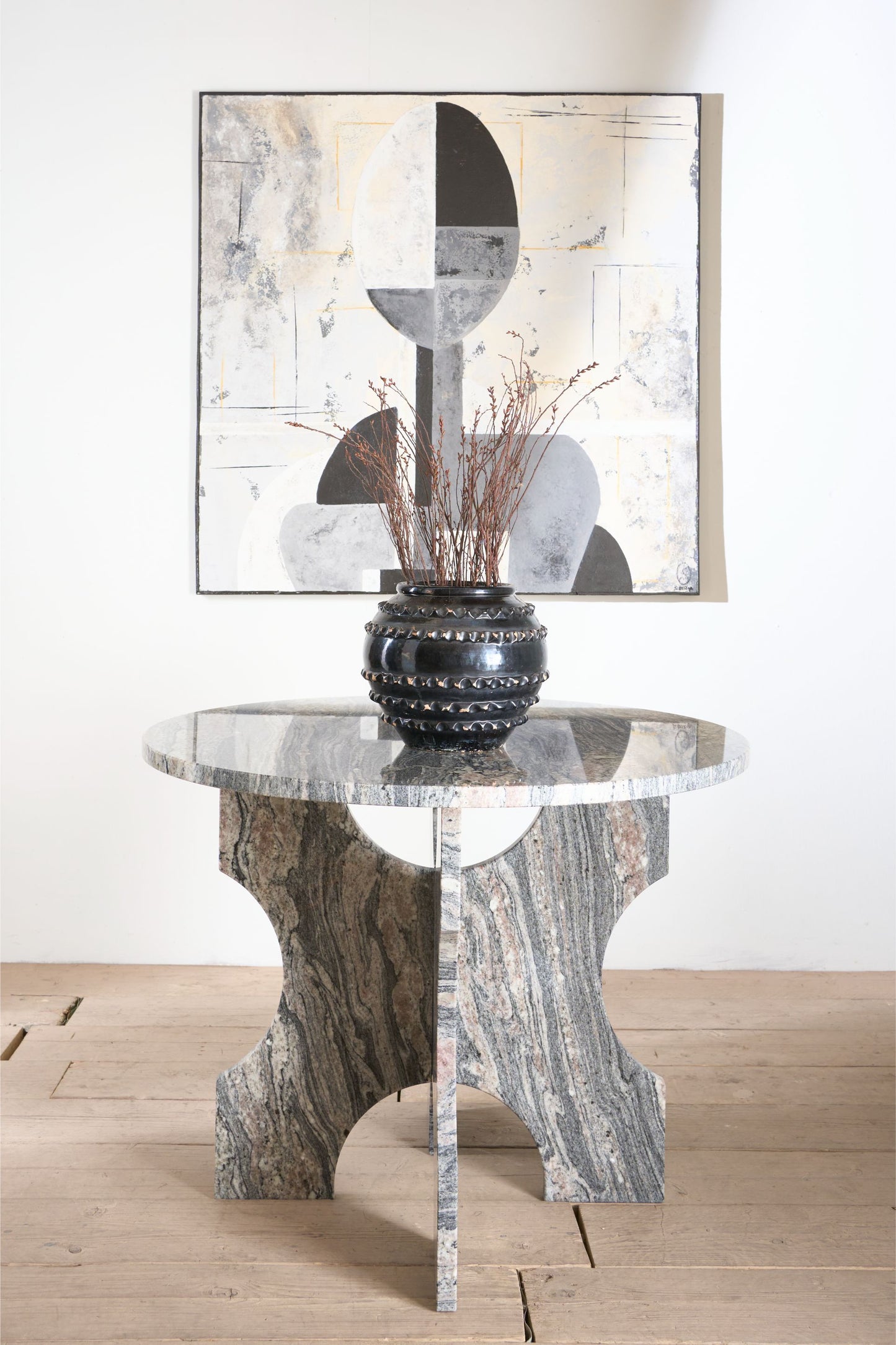 The 'Casa' circular marble centre table by TallBoy Interiors