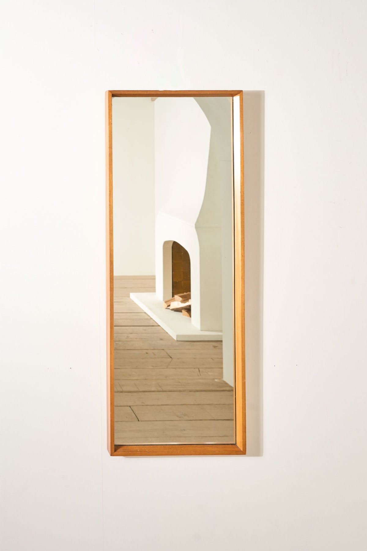 Mid century Solid teak Danish wall mirror - TallBoy Interiors