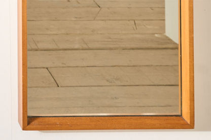 Mid century Solid teak Danish wall mirror