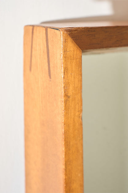 Mid century Solid teak Danish wall mirror