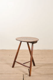 Rare late 18th early 19th century Elm cricket table - TallBoy Interiors