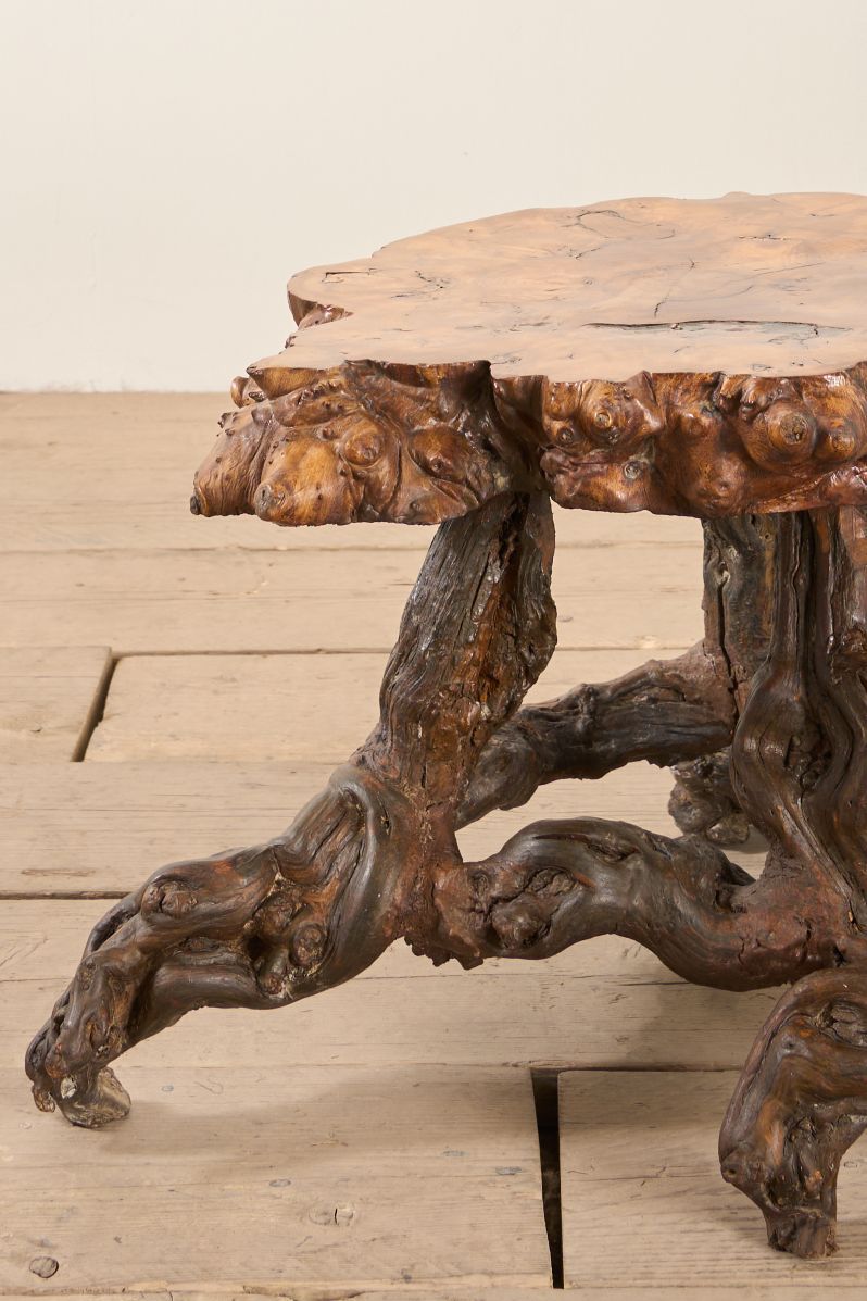 20th century Naturalistic root coffee table