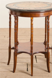 Rare 19th century Mahogany and Specimen marble side table - TallBoy Interiors