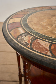 Rare 19th century Mahogany and Specimen marble side table - TallBoy Interiors