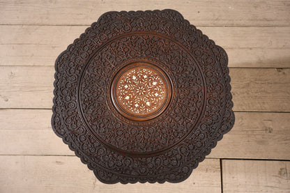 19th century Octagonal Padauk Anglo-Indian side table