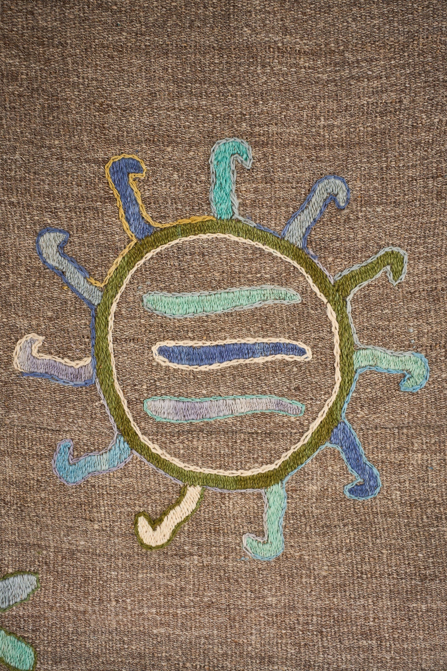 Large 20th century Embroidered Uzbek Rug / Wall covering