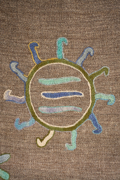 Large 20th century Embroidered Uzbek Rug / Wall covering