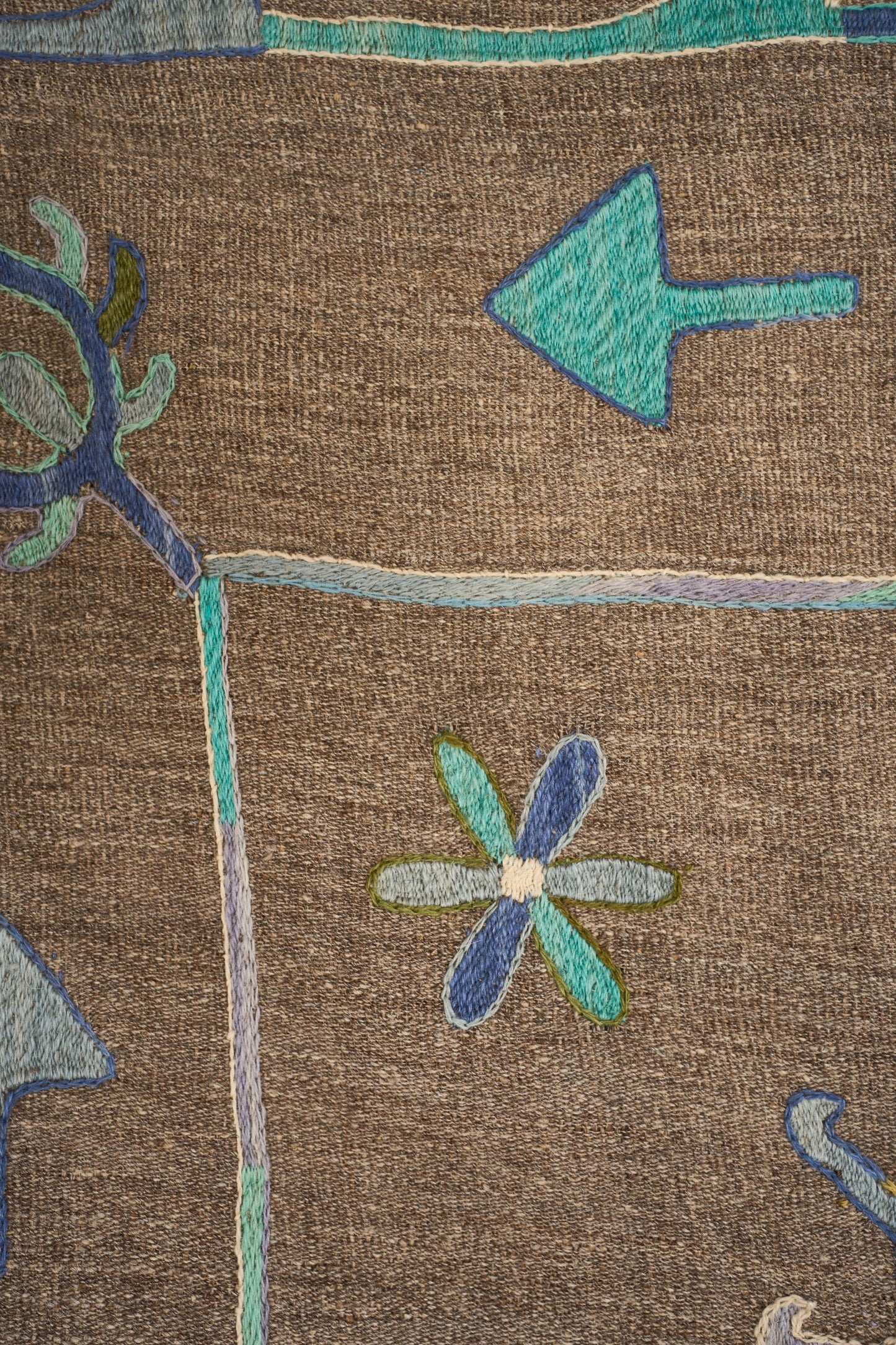 Large 20th century Embroidered Uzbek Rug / Wall covering