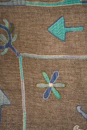 Large 20th century Embroidered Uzbek Rug / Wall covering