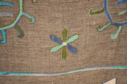 Large 20th century Embroidered Uzbek Rug / Wall covering