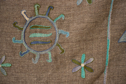 Large 20th century Embroidered Uzbek Rug / Wall covering