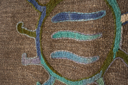 Large 20th century Embroidered Uzbek Rug / Wall covering