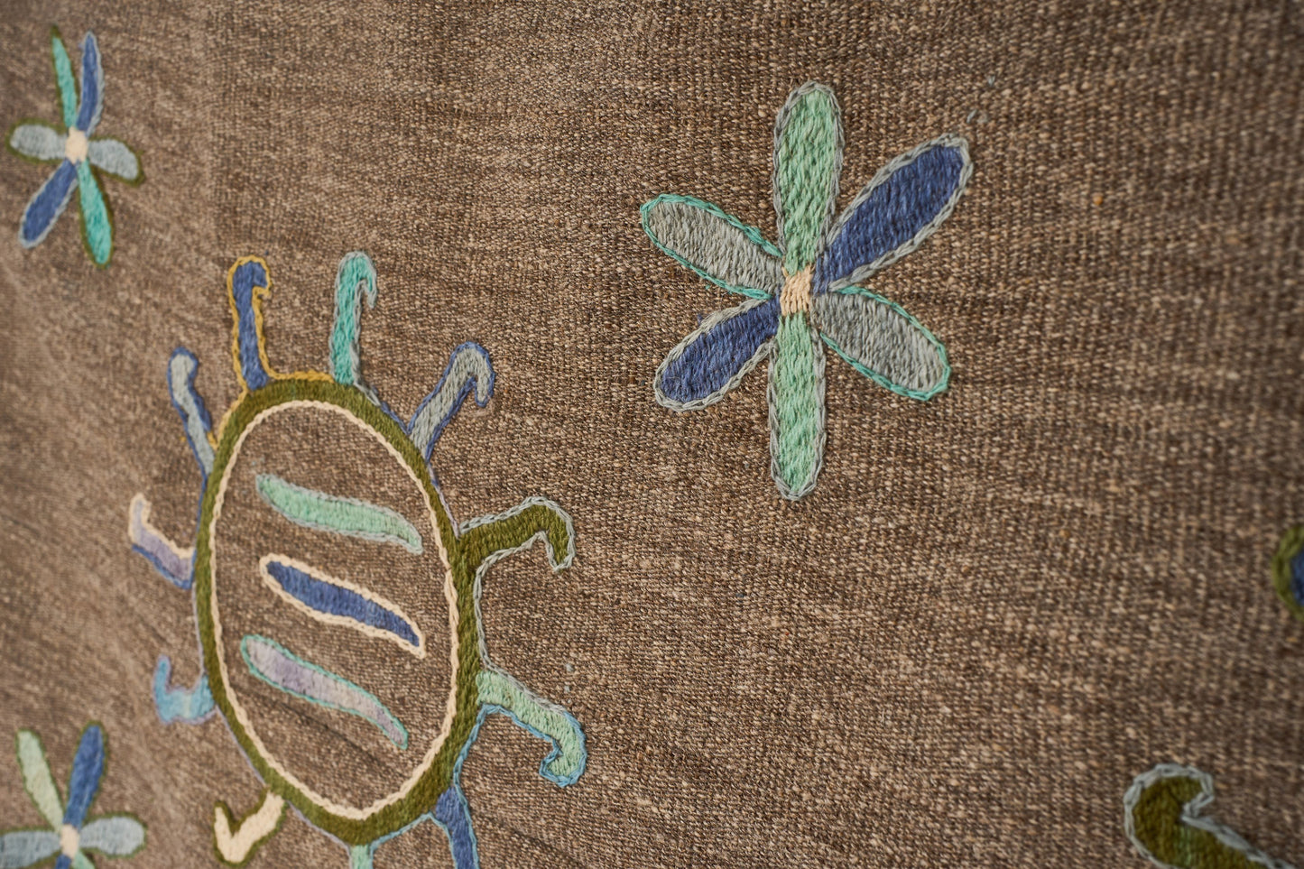 Large 20th century Embroidered Uzbek Rug / Wall covering