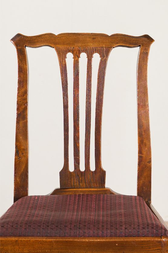 Set of 9 country dining chairs in Oak and Elm - TallBoy Interiors