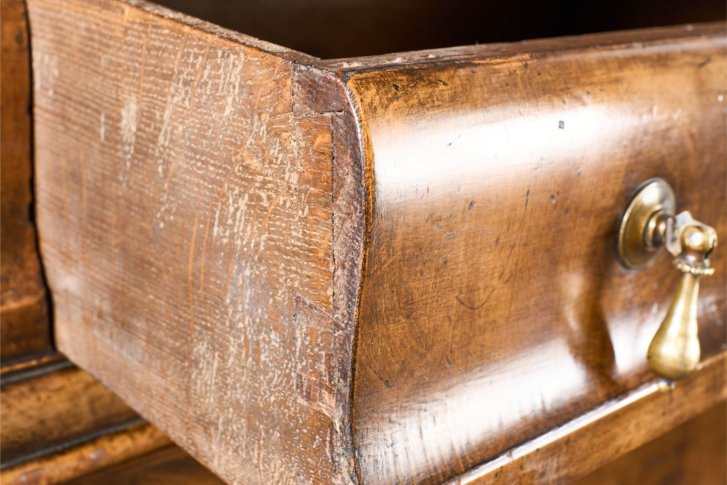 19th century George I style double arched walnut cabinet