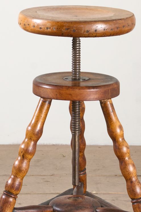 19th Century country swivel stool