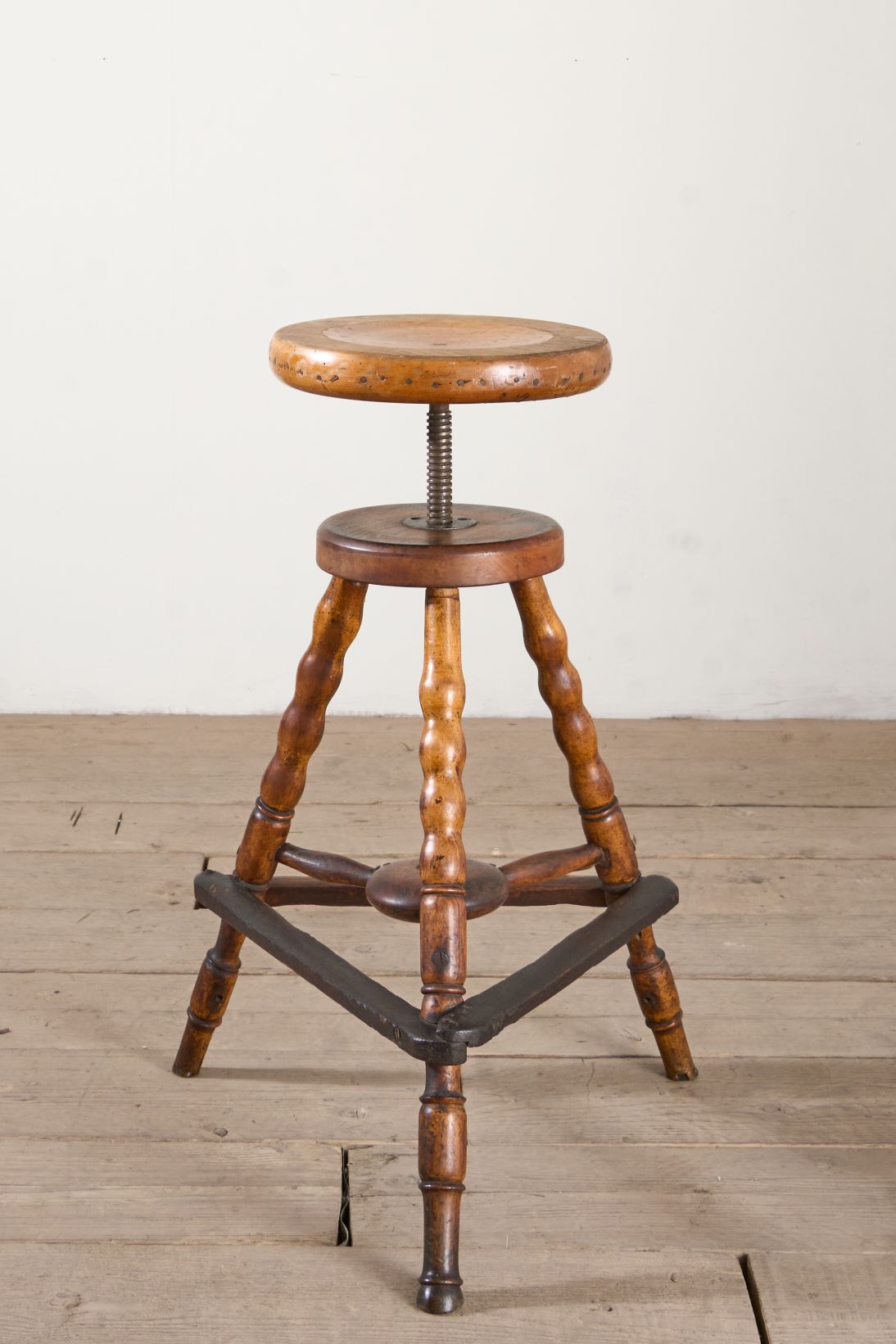 19th Century country swivel stool