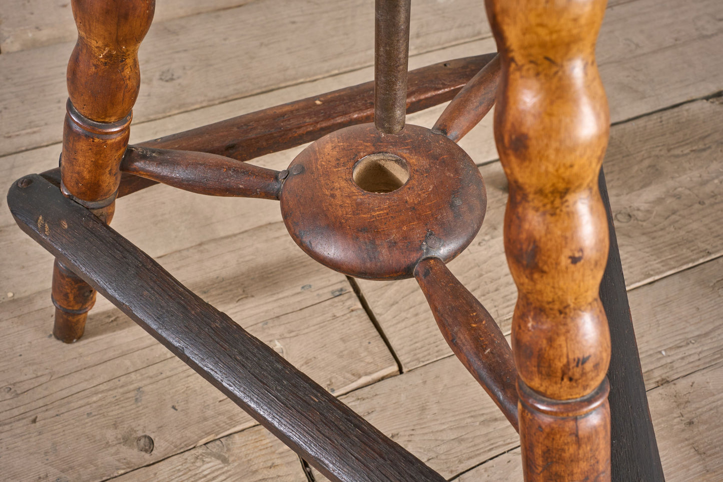 19th Century country swivel stool