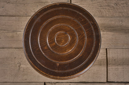 Mid century turned leg wooden stool side table