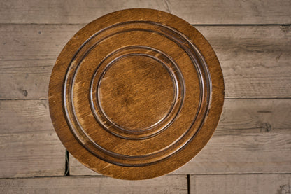 Mid century bobbin turned wooden stool side table