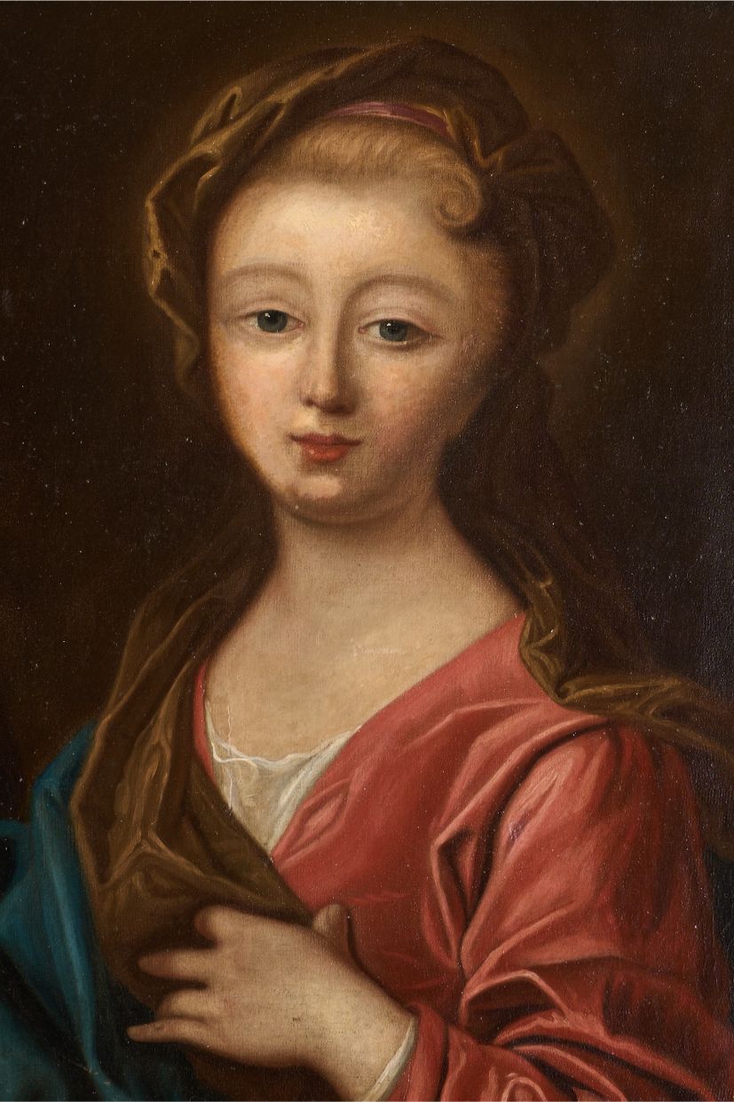 18th century Portrait of a girl after Pierre Gobert