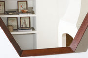 Mid 20th century Solid teak Hexagonal mirror - No3 - TallBoy Interiors
