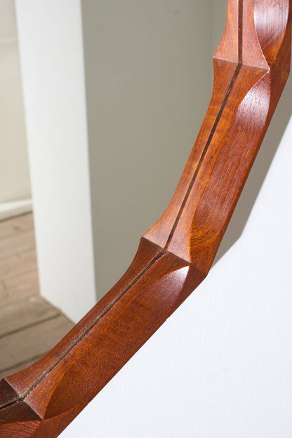 Mid 20th century teak wall mirror by Dino Cavalli (3 available) - TallBoy Interiors