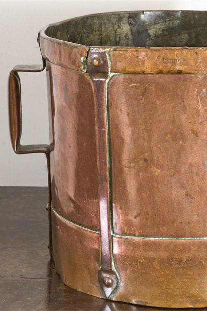 19th Century heavy copper grain measure - No1