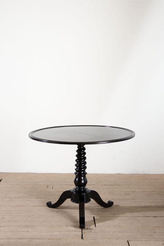 19th Century Ebonised tilt top table - TallBoy Interiors