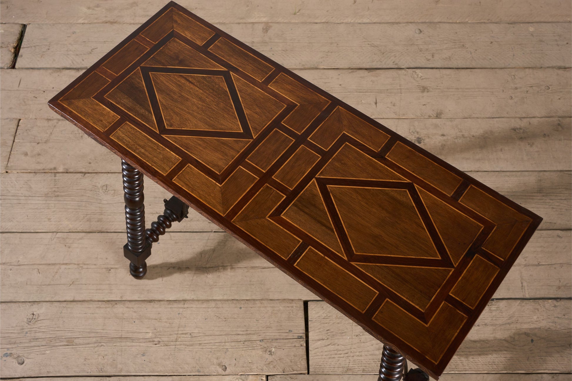 Early 19th Century Spanish rosewood and walnut console table - TallBoy Interiors