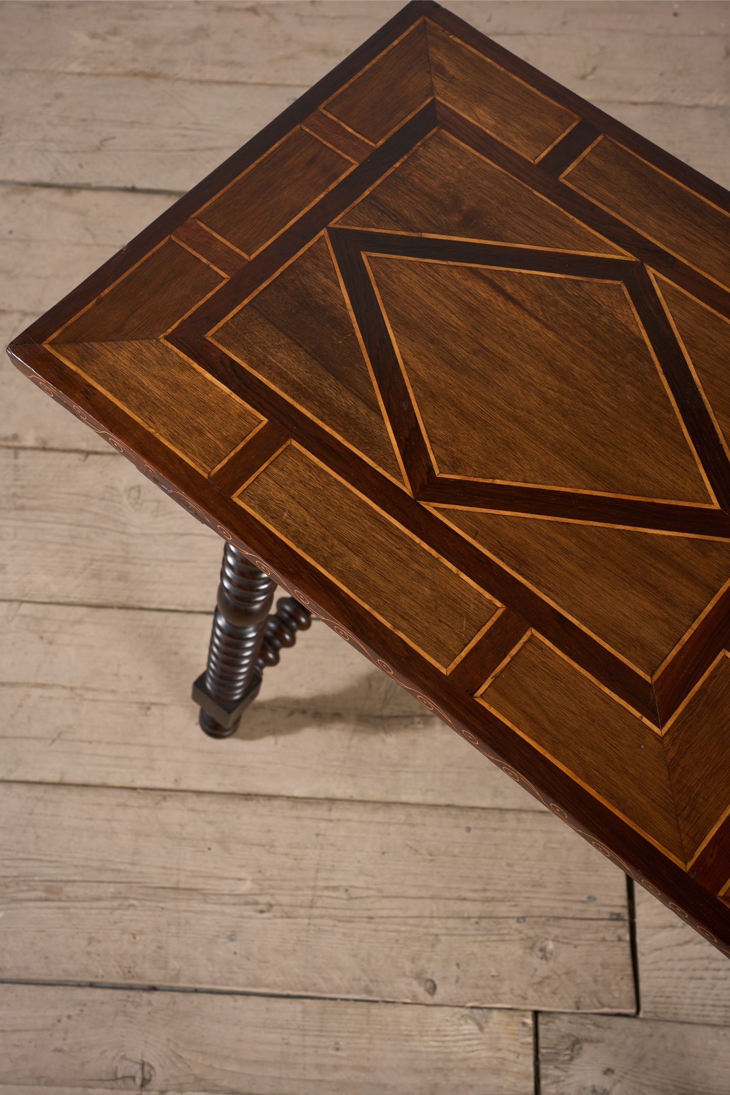 Early 19th Century Spanish rosewood and walnut console table - TallBoy Interiors