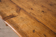 19th Century waney edged pine X frame tavern table - TallBoy Interiors