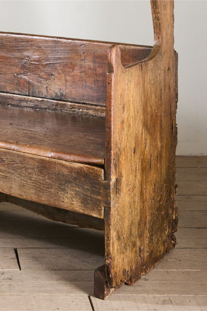 18th Century Folk art canopied Spanish settle - TallBoy Interiors