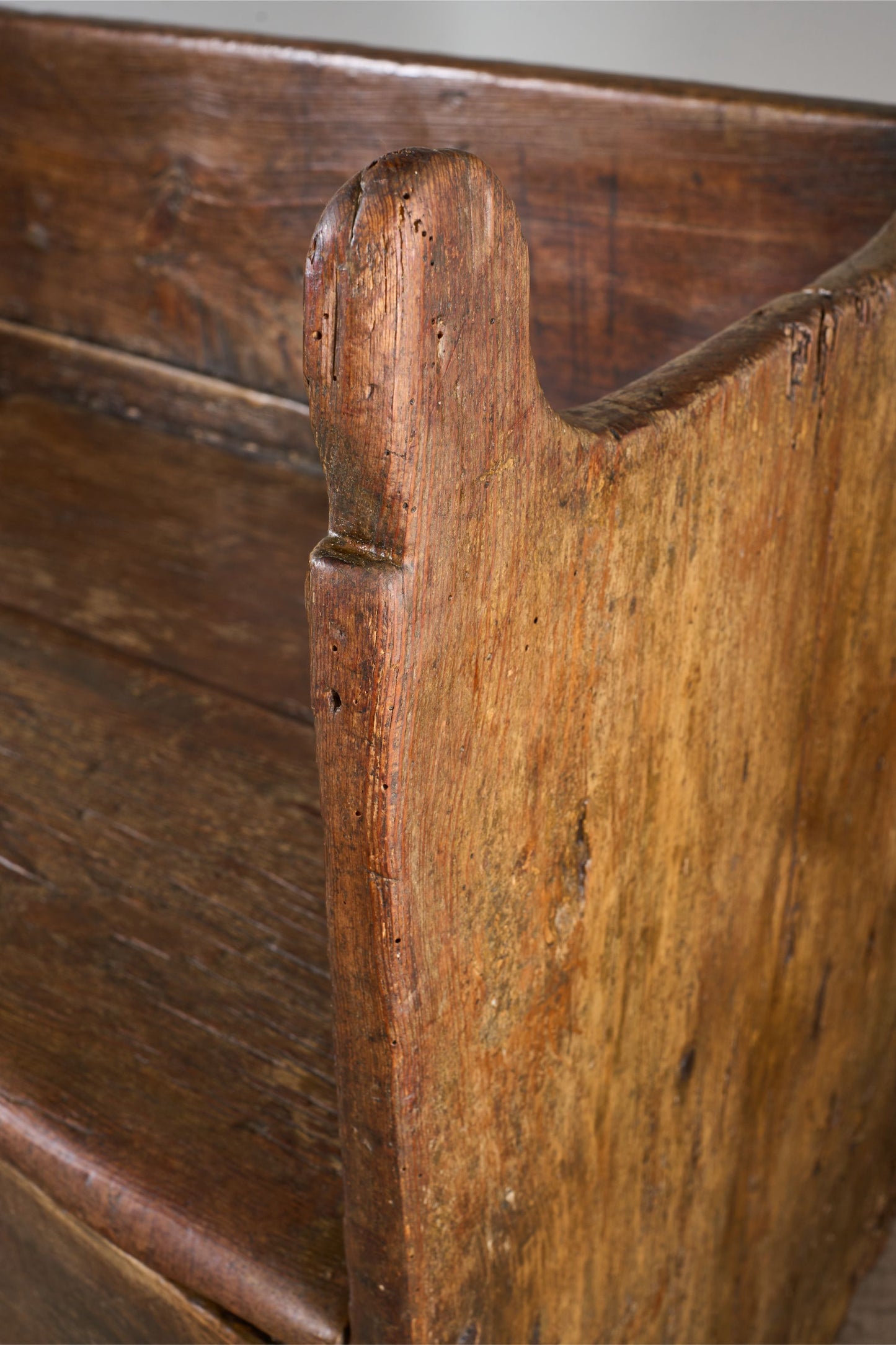 18th Century Folk art canopied Spanish settle - TallBoy Interiors