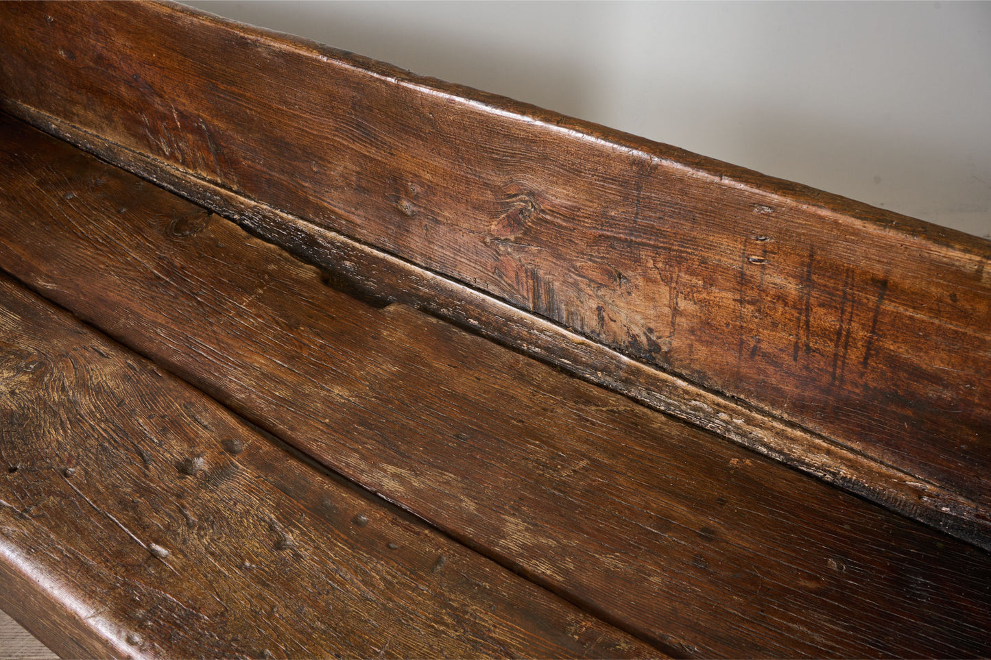 18th Century Folk art canopied Spanish settle - TallBoy Interiors