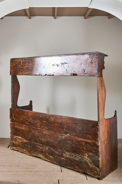 18th Century Folk art canopied Spanish settle - TallBoy Interiors